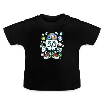 Billard - Baby Bio-T-Shirt mit Rundhals - Schwarz - Vorne