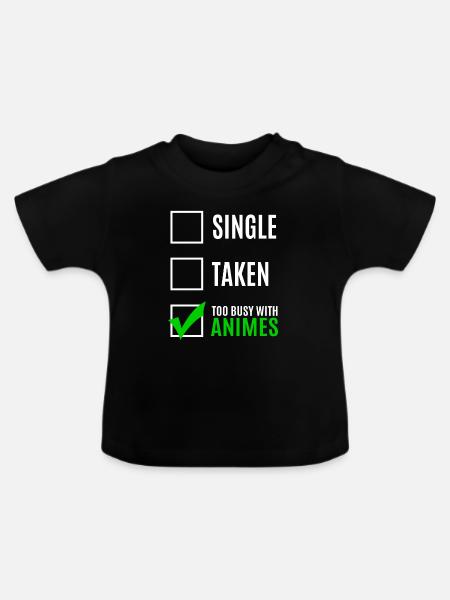 Anime - Baby Bio-T-Shirt mit Rundhals - Schwarz