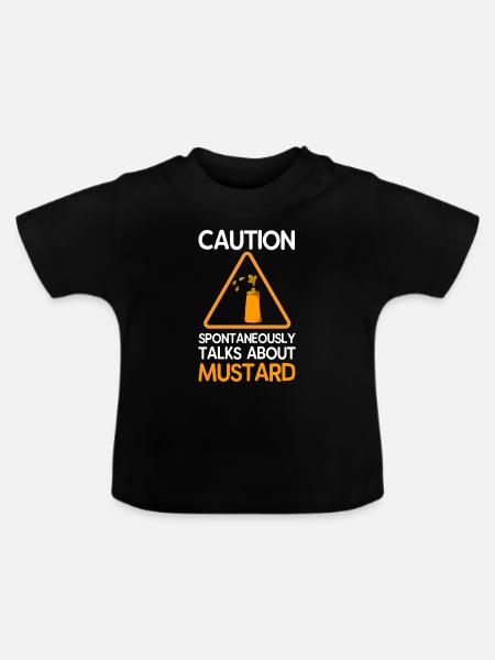 Senf gelb gewürz geschenk - Baby Bio-T-Shirt mit Rundhals - Schwarz