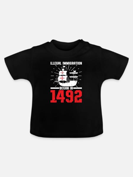 Christopher Columbus - Baby Bio-T-Shirt mit Rundhals - Schwarz