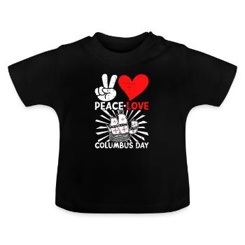 Christopher Columbus - Baby Bio-T-Shirt mit Rundhals - Schwarz - Vorne