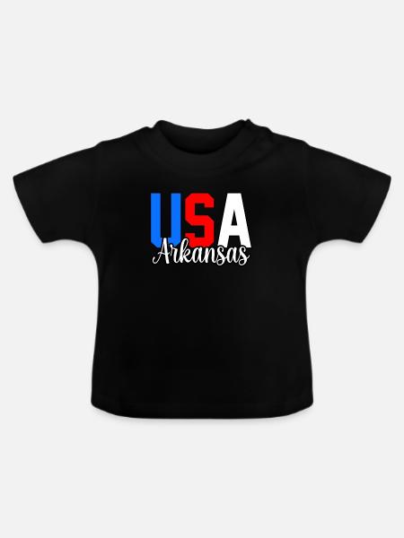 Arkansas Usa geschenk - Baby Bio-T-Shirt mit Rundhals - Schwarz