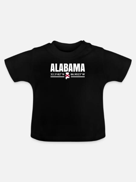 Alabama stolz geschenk - Baby Bio-T-Shirt mit Rundhals - Schwarz