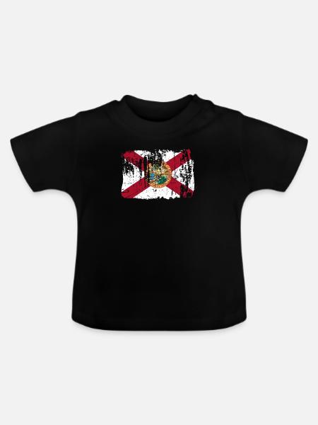 Florida Resident Geschenk - Baby Bio-T-Shirt mit Rundhals - Schwarz