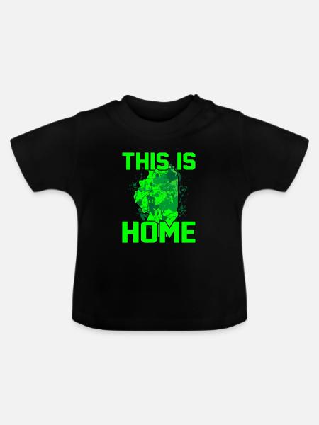 Zuhause Illinois Geschenk - Baby Bio-T-Shirt mit Rundhals - Schwarz