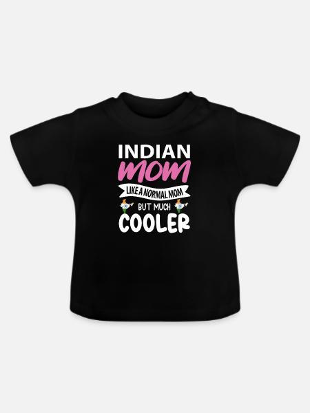 Indisches Muttergeschenk - Baby Bio-T-Shirt mit Rundhals - Schwarz