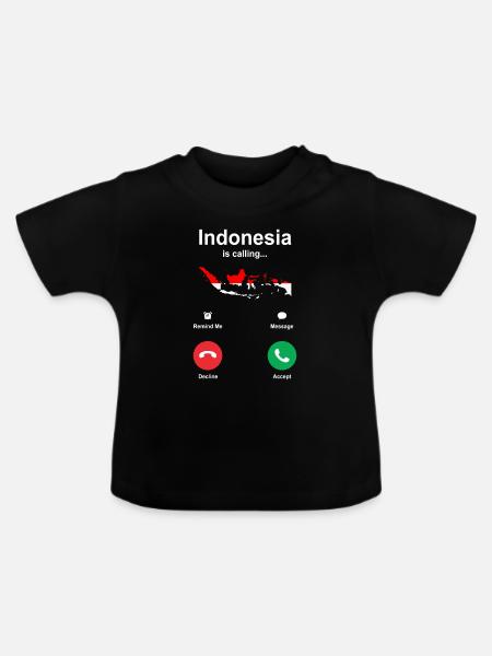 Reisen Indonesien Geschenk - Baby Bio-T-Shirt mit Rundhals - Schwarz