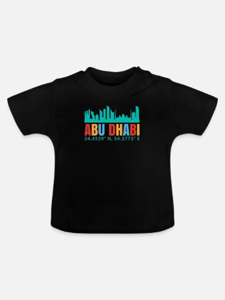 Abu Dhabi - Baby Bio-T-Shirt mit Rundhals - Schwarz