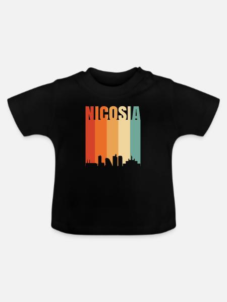 Nikosia - Baby Bio-T-Shirt mit Rundhals - Schwarz