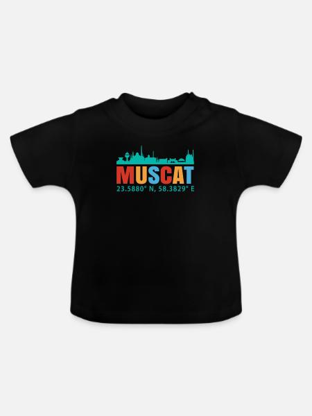 Maskat - Baby Bio-T-Shirt mit Rundhals - Schwarz