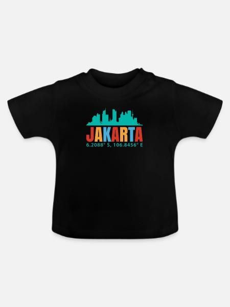 Jakarta - Baby Bio-T-Shirt mit Rundhals - Schwarz