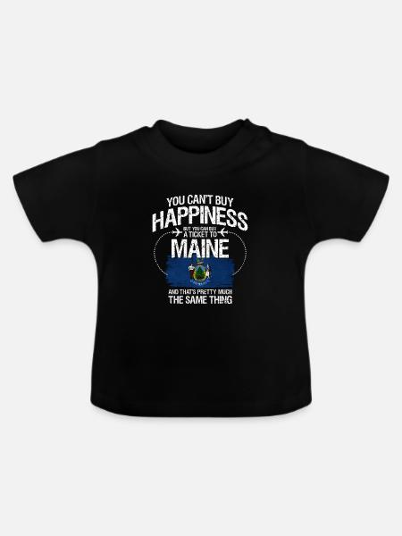 Maine - Baby Bio-T-Shirt mit Rundhals - Schwarz