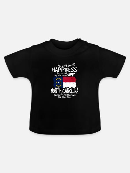 North Carolina - Baby Bio-T-Shirt mit Rundhals - Schwarz