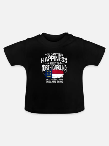 North Carolina - Baby Bio-T-Shirt mit Rundhals - Schwarz