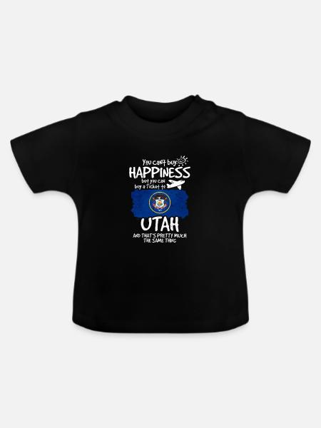 Utah - Baby Bio-T-Shirt mit Rundhals - Schwarz