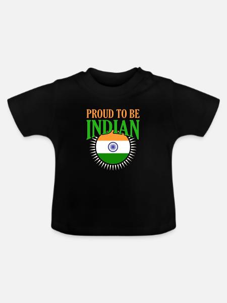 Indien - Baby Bio-T-Shirt mit Rundhals - Schwarz
