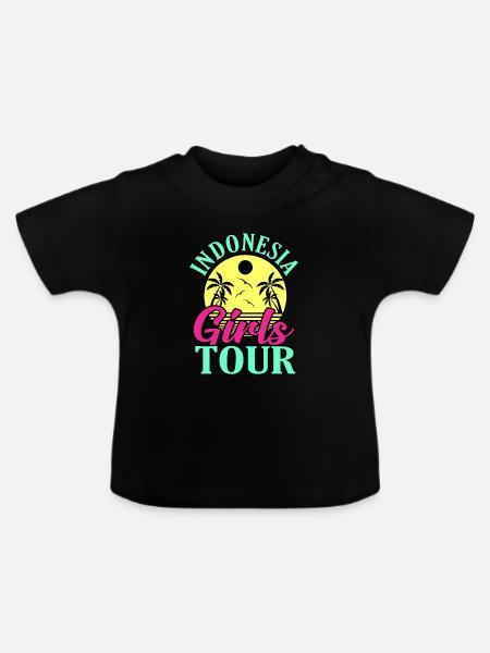 Indonesien - Baby Bio-T-Shirt mit Rundhals - Schwarz