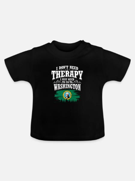 Washington - Baby Bio-T-Shirt mit Rundhals - Schwarz