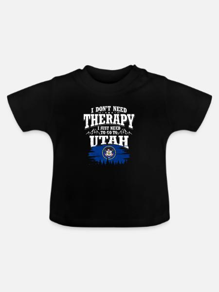 Utah - Baby Bio-T-Shirt mit Rundhals - Schwarz