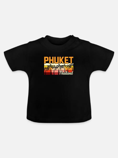 Thailand - Baby Bio-T-Shirt mit Rundhals - Schwarz