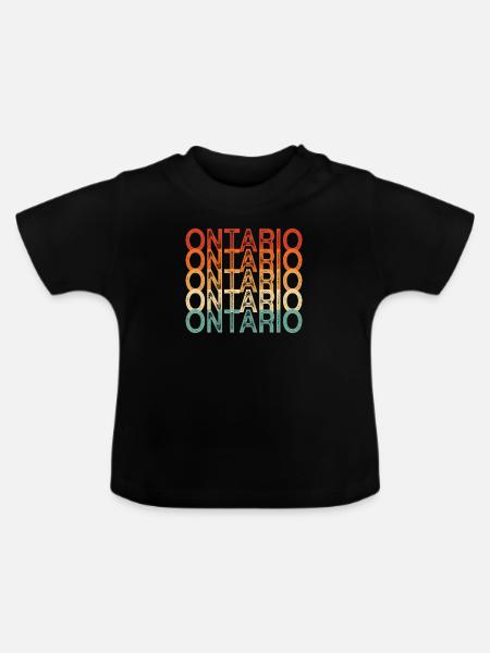 Ontario - Baby Bio-T-Shirt mit Rundhals - Schwarz