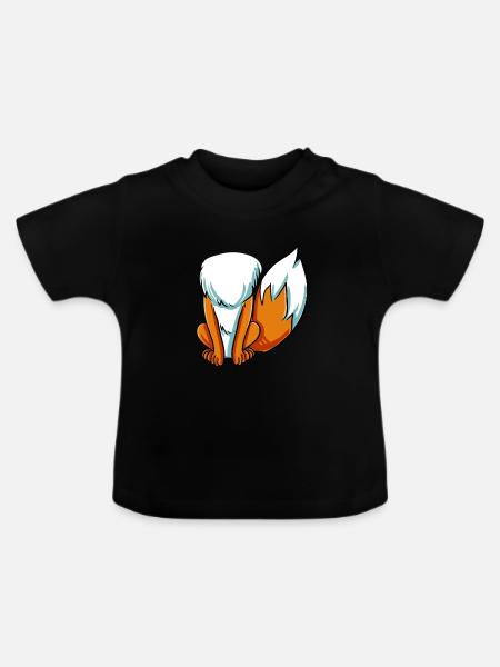 Fuchs Kostüm - Baby Bio-T-Shirt mit Rundhals - Schwarz