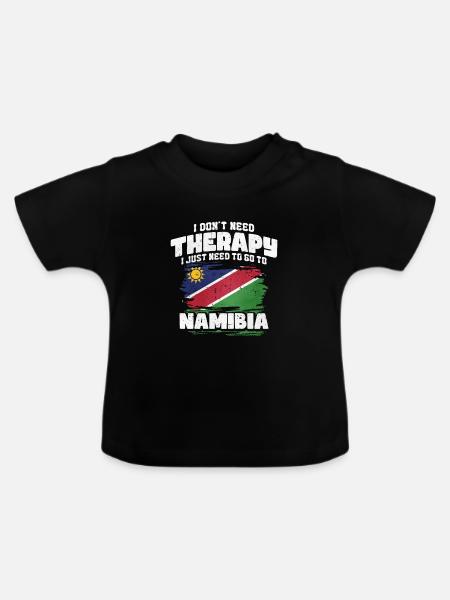 Namibia - Baby Bio-T-Shirt mit Rundhals - Schwarz
