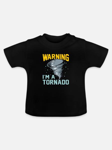 Tornado - Baby Bio-T-Shirt mit Rundhals - Schwarz