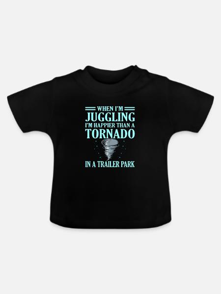 Tornado - Baby Bio-T-Shirt mit Rundhals - Schwarz