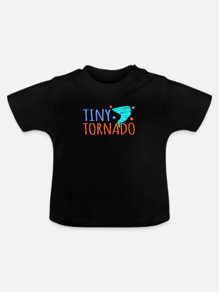 Tornado - Baby Bio-T-Shirt mit Rundhals - Schwarz