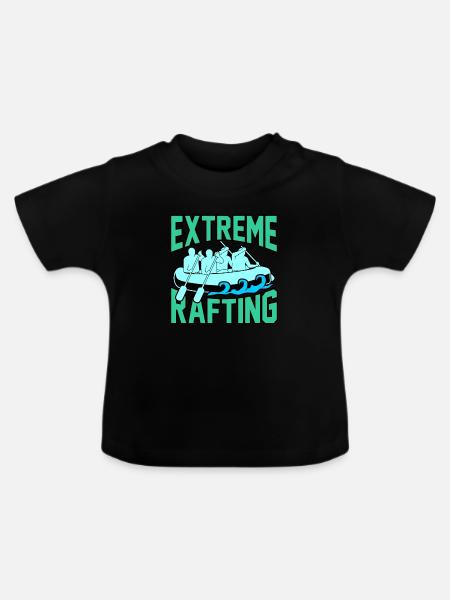 Extremes Rafting - Baby Bio-T-Shirt mit Rundhals - Schwarz