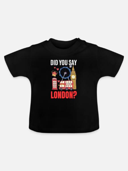 London - Baby Bio-T-Shirt mit Rundhals - Schwarz