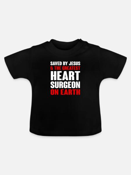 Operation Herz Geschenk - Baby Bio-T-Shirt mit Rundhals - Schwarz