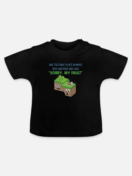 Erdbeben - Baby Bio-T-Shirt mit Rundhals - Schwarz