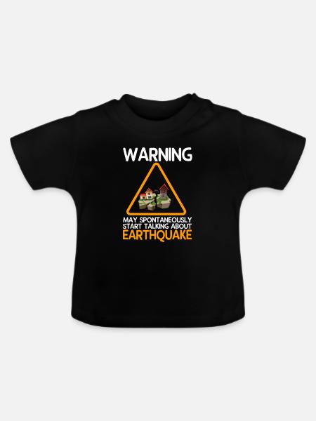 Erdbeben - Baby Bio-T-Shirt mit Rundhals - Schwarz