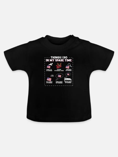 Wyoming - Baby Bio-T-Shirt mit Rundhals - Schwarz