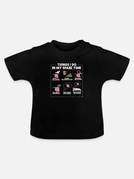 Oklahoma - Baby Bio-T-Shirt mit Rundhals - Schwarz