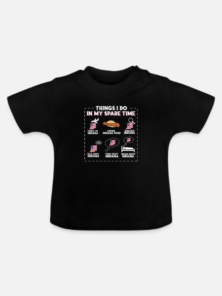Indiana - Baby Bio-T-Shirt mit Rundhals - Schwarz