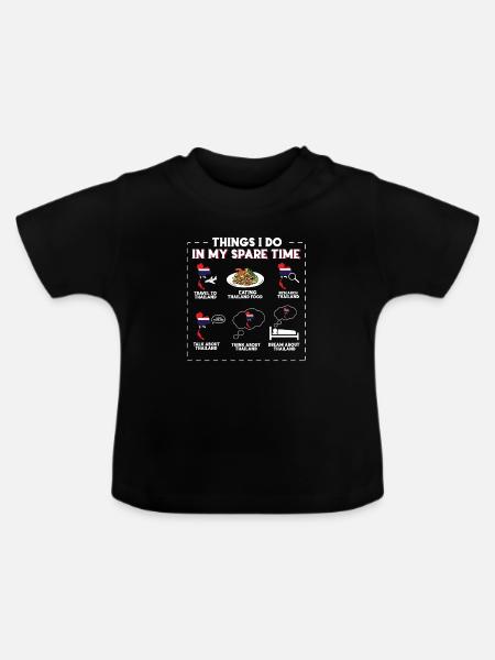 Thailand - Baby Bio-T-Shirt mit Rundhals - Schwarz