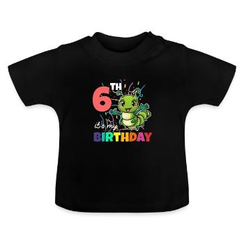 Chenille - T-shirt bio col rond Bébé - noir - Devant