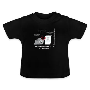 Klarinette - Baby Bio-T-Shirt mit Rundhals - Schwarz - Vorne