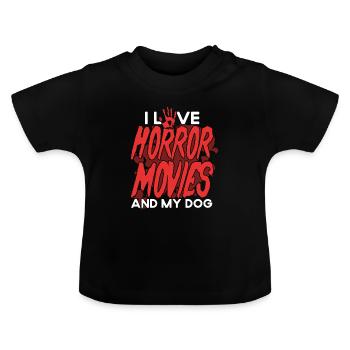 film d’horreur film d’horreur film d’horreur cadeau - T-shirt bio col rond Bébé - noir - Devant