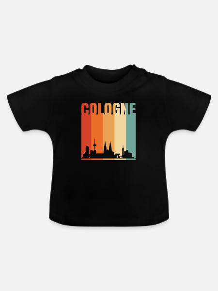 Cologne - Baby Bio-T-Shirt mit Rundhals - Schwarz