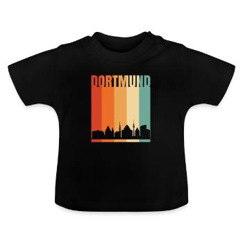 Dortmund - Baby Bio-T-Shirt mit Rundhals - Schwarz - Vorne
