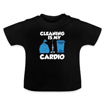 Vacuum Cleaner Cleaning Power Gift - Baby Organic T-Shirt with Round Neck - black - Front