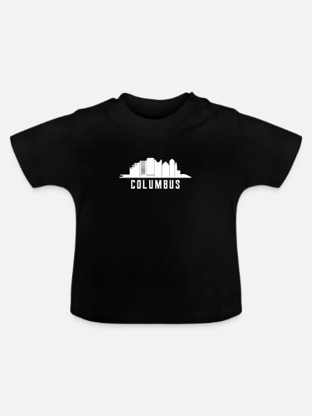 Columbus Skyline - Baby Bio-T-Shirt mit Rundhals - Schwarz