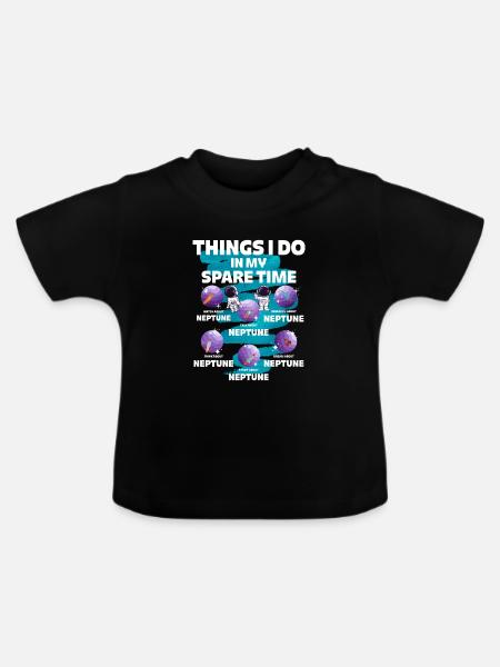 Neptun - Baby Bio-T-Shirt mit Rundhals - Schwarz