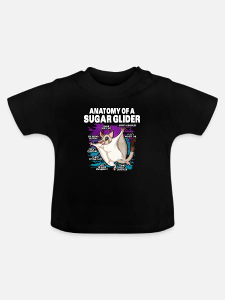 Flughörnchen - Baby Bio-T-Shirt mit Rundhals - Schwarz