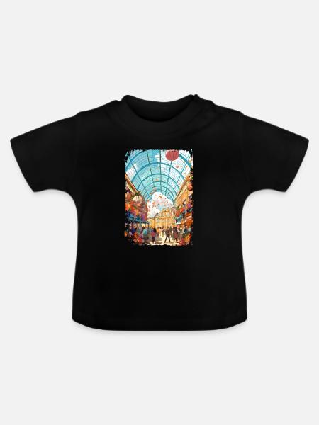 London - Baby Bio-T-Shirt mit Rundhals - Schwarz