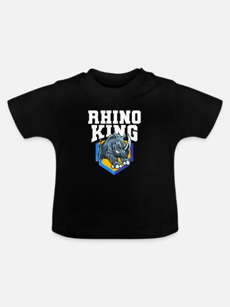 Nashorn - Baby Bio-T-Shirt mit Rundhals - Schwarz